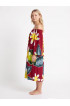 Hand Painted Rayon Off Shoulder Dress
